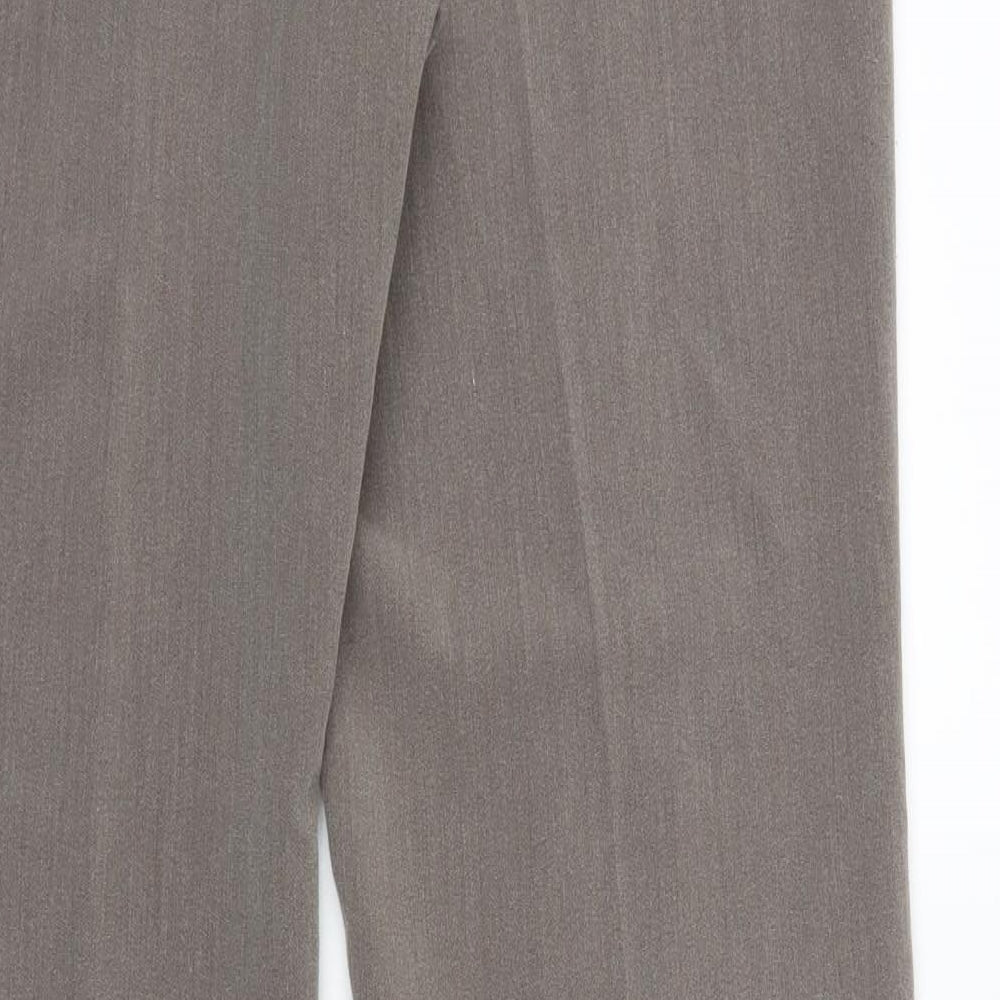 Mia Moda Womens Grey Trousers Size 12 L30 in