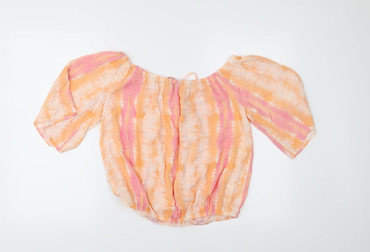 F&F Womens Orange Basic Blouse Size 12