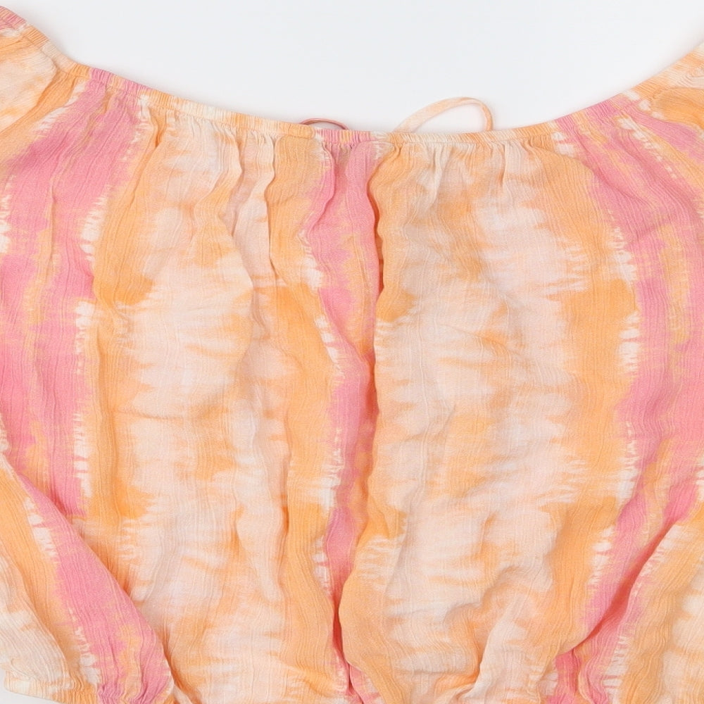 F&F Womens Orange Basic Blouse Size 12