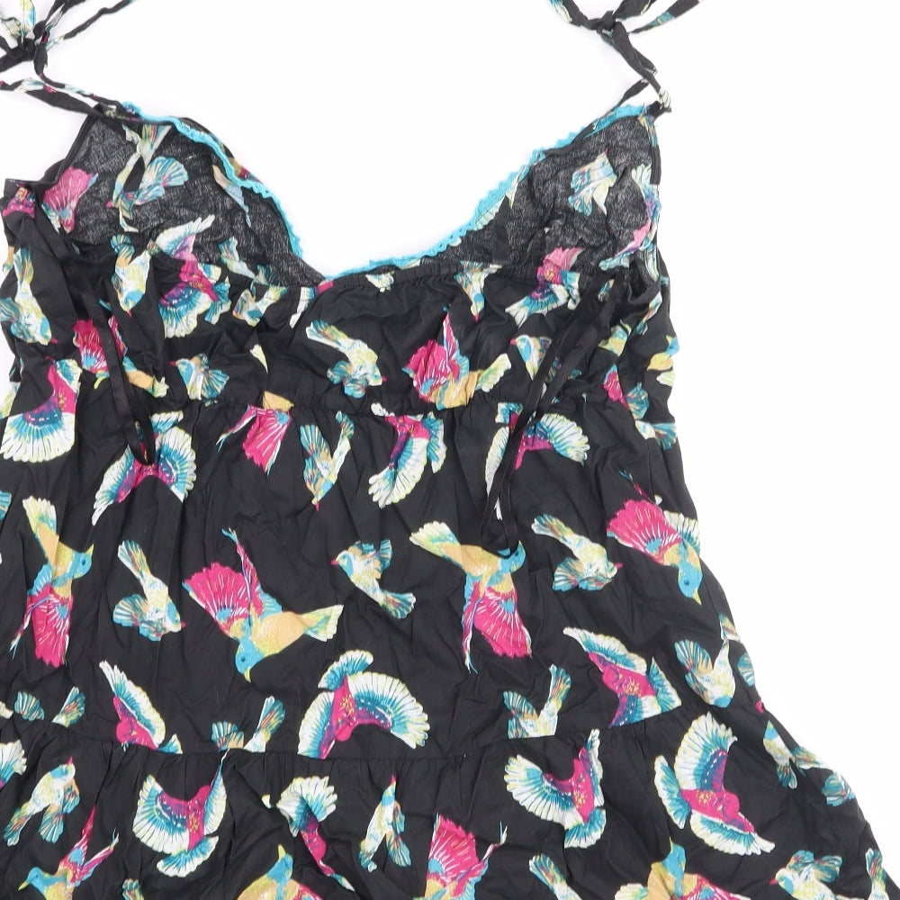 George Womens Black Floral Camisole Tank Size 14