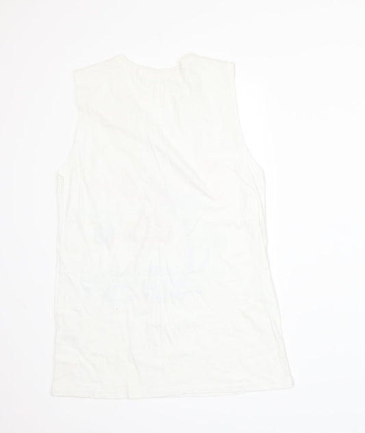 Atmosphere Womens White Basic Tank Size 8