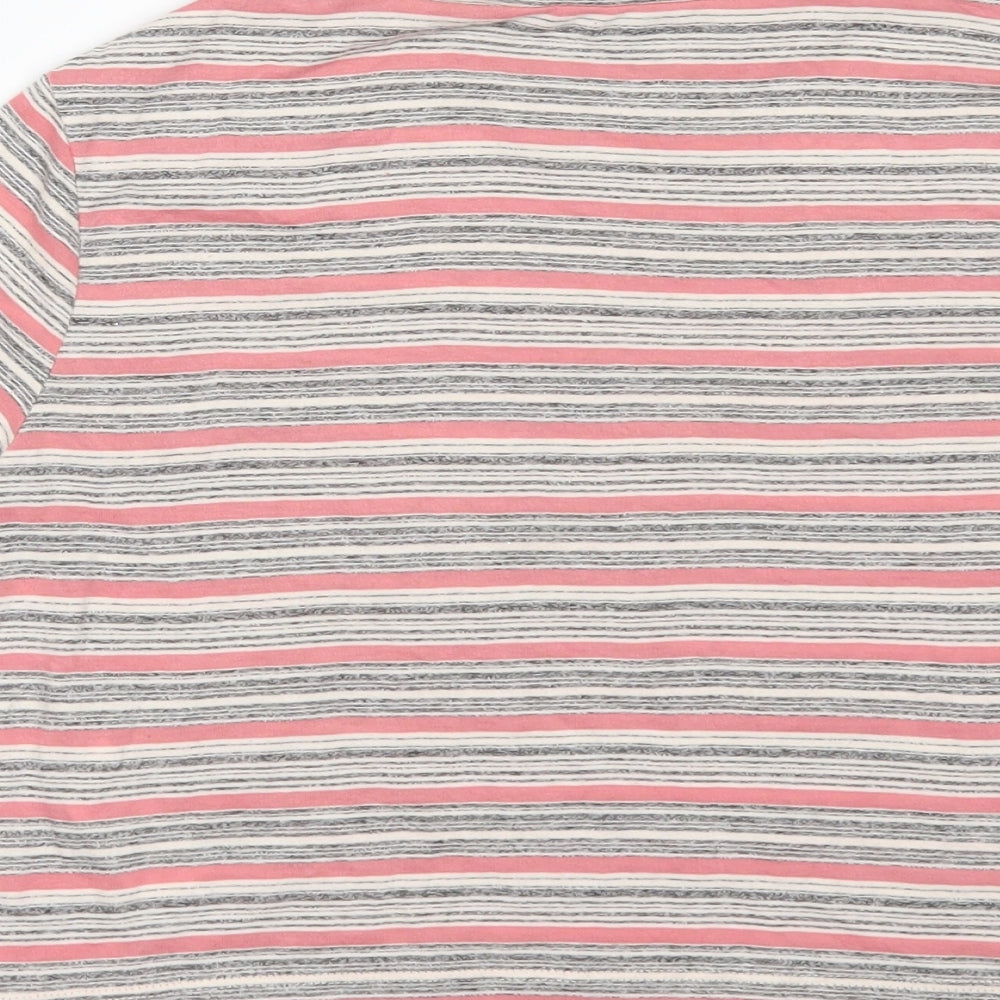 Primark Womens Pink Striped Basic T-Shirt Size 12