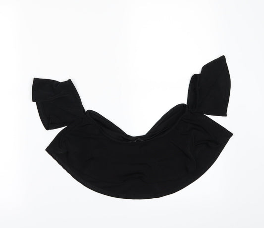 Missguided Womens Black Cropped T-Shirt Size 8