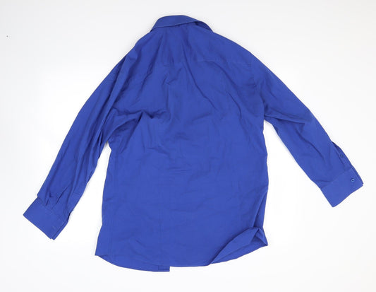 Ashton Mens Blue Button-Up Size M