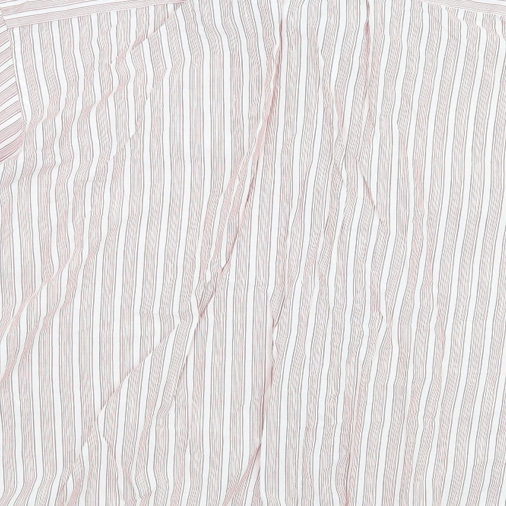 Autograph Mens Red Striped Button-Up Size XL