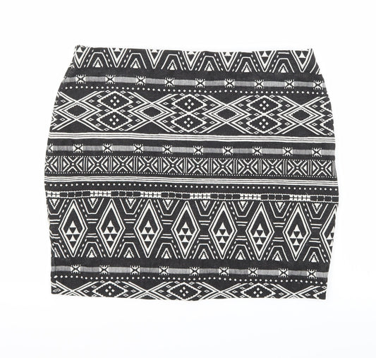 H&M Womens Black   A-Line Skirt Size L