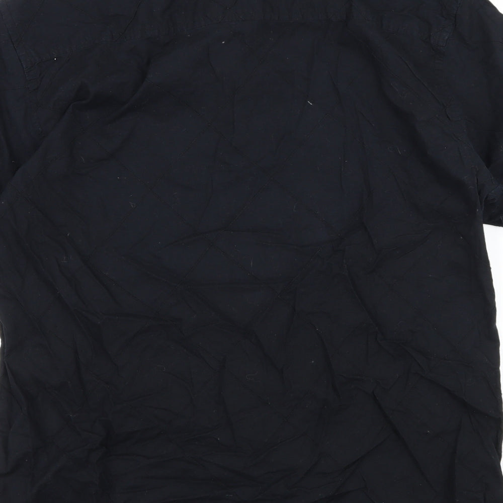 Urban Spirit Mens Black Button-Up Size M