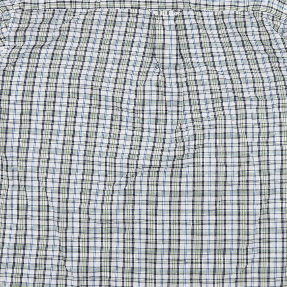 Summer Bird Mens Blue Plaid Button-Up Size L