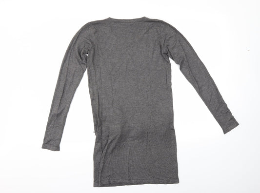 ESMARA Womens Grey Knit Jumper Dress Size 8