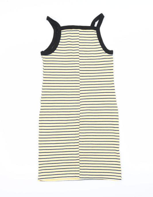 FOREVER 21 Womens Black Striped Shift Size L