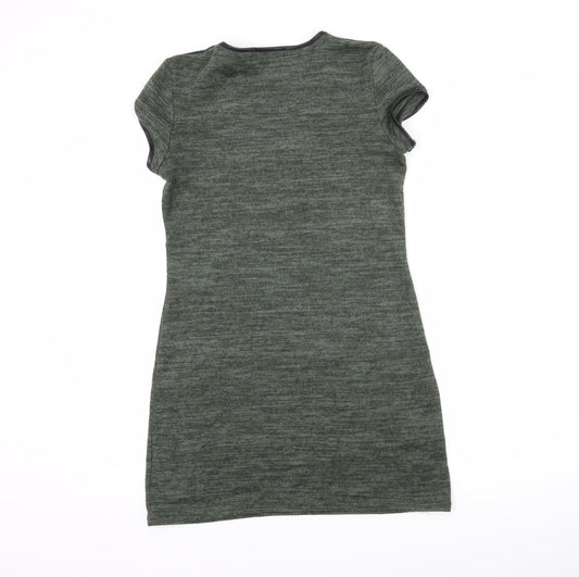 Miss Selfridge Womens Green T-Shirt Dress Size 8