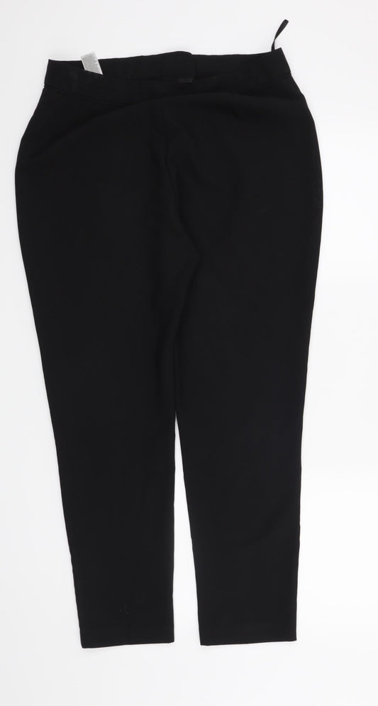F&F Womens Black Trousers Size 12 L28 in