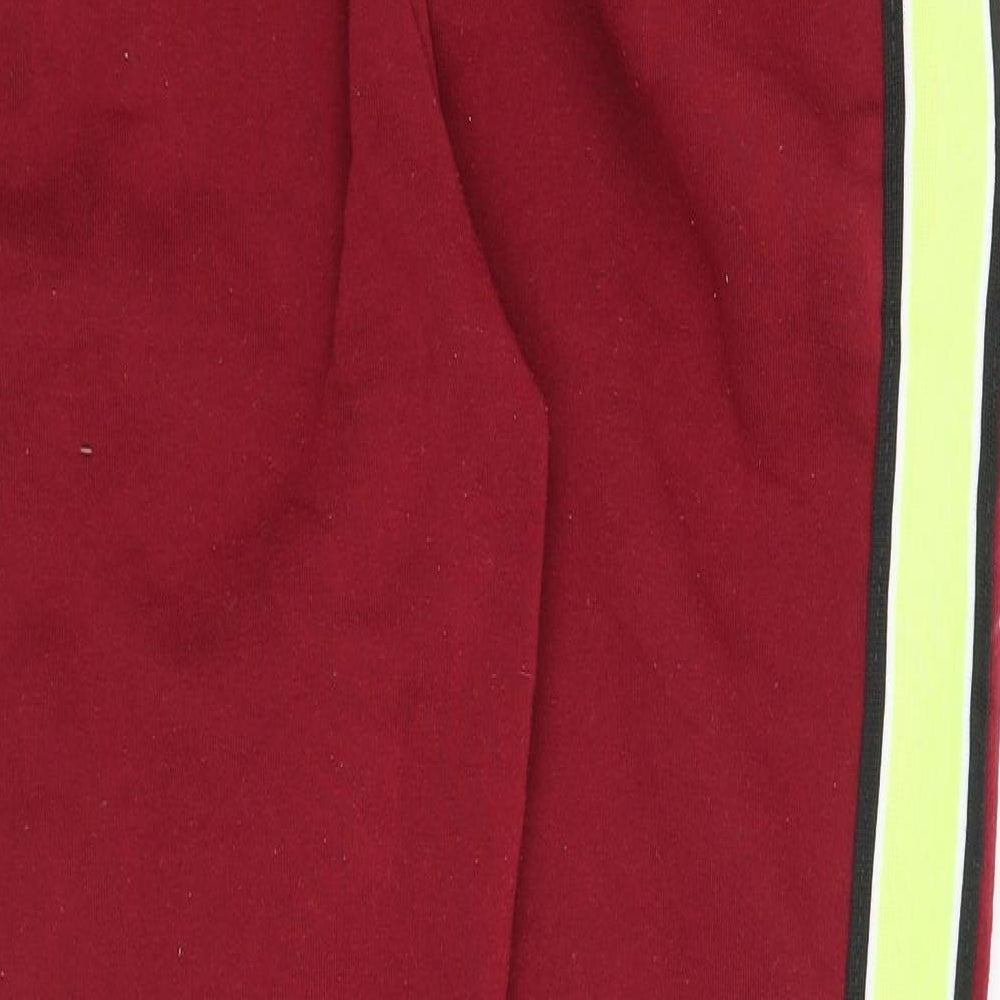 Womens UK Size L Preworn Regular Fit Sweatpants Red Trousers