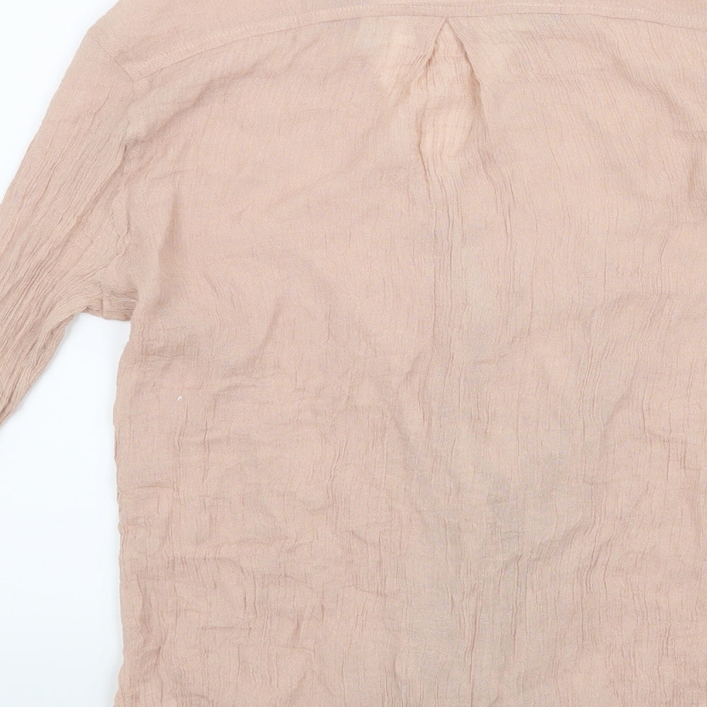Womens UK Size S Preworn Pink Basic Blouse