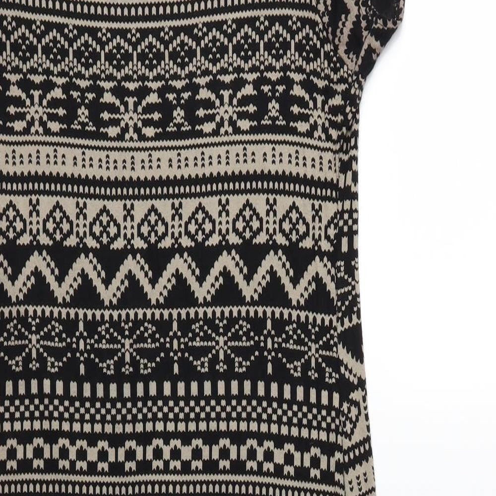 Apricot Womens Black Geometric Bodycon Size M