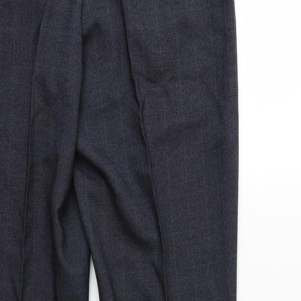 Preworn Mens Blue Check Trousers Size 30 L27 in