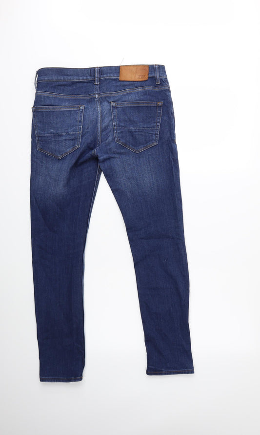 Mens UK Size River Island Regular Fit Skinny Blue Jeans