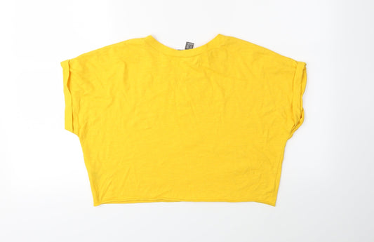 Primark Womens Yellow Basic T-Shirt Size 12