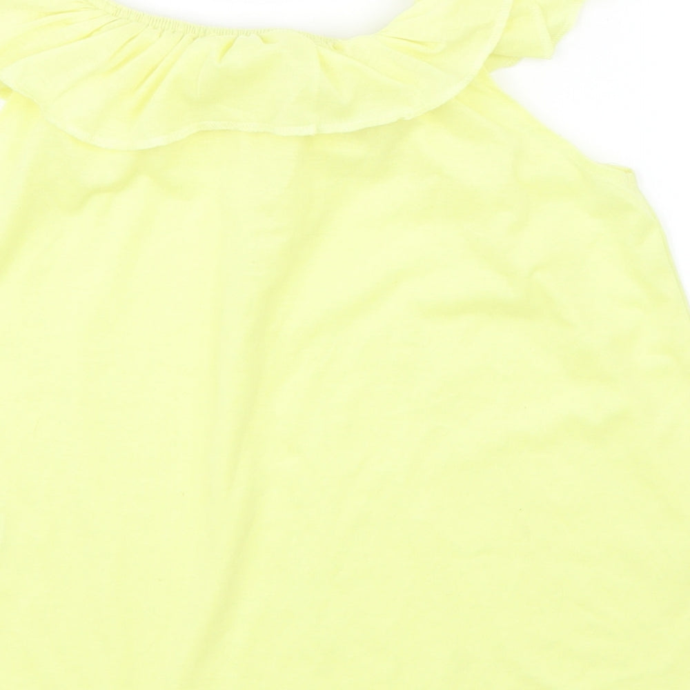 H&M Girls Yellow Basic T-Shirt Size 5-6 Years