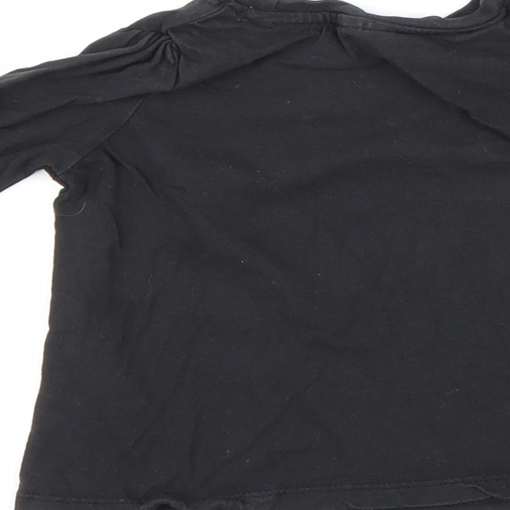 Girls UK Size 18-24 Months So Cute Black Basic T-Shirt