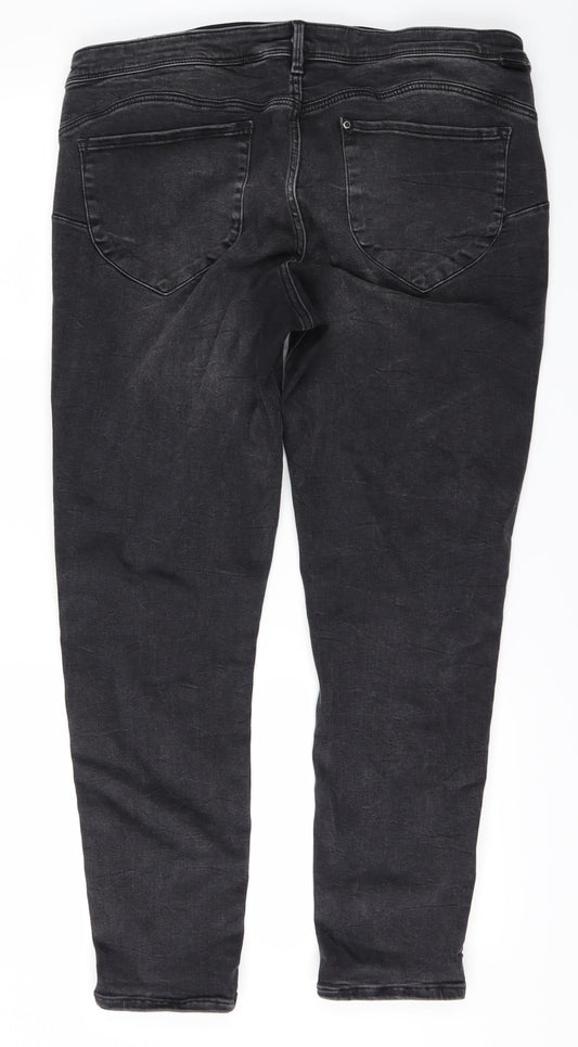 H&M Mens Black Jegging Trousers Size L L27 in