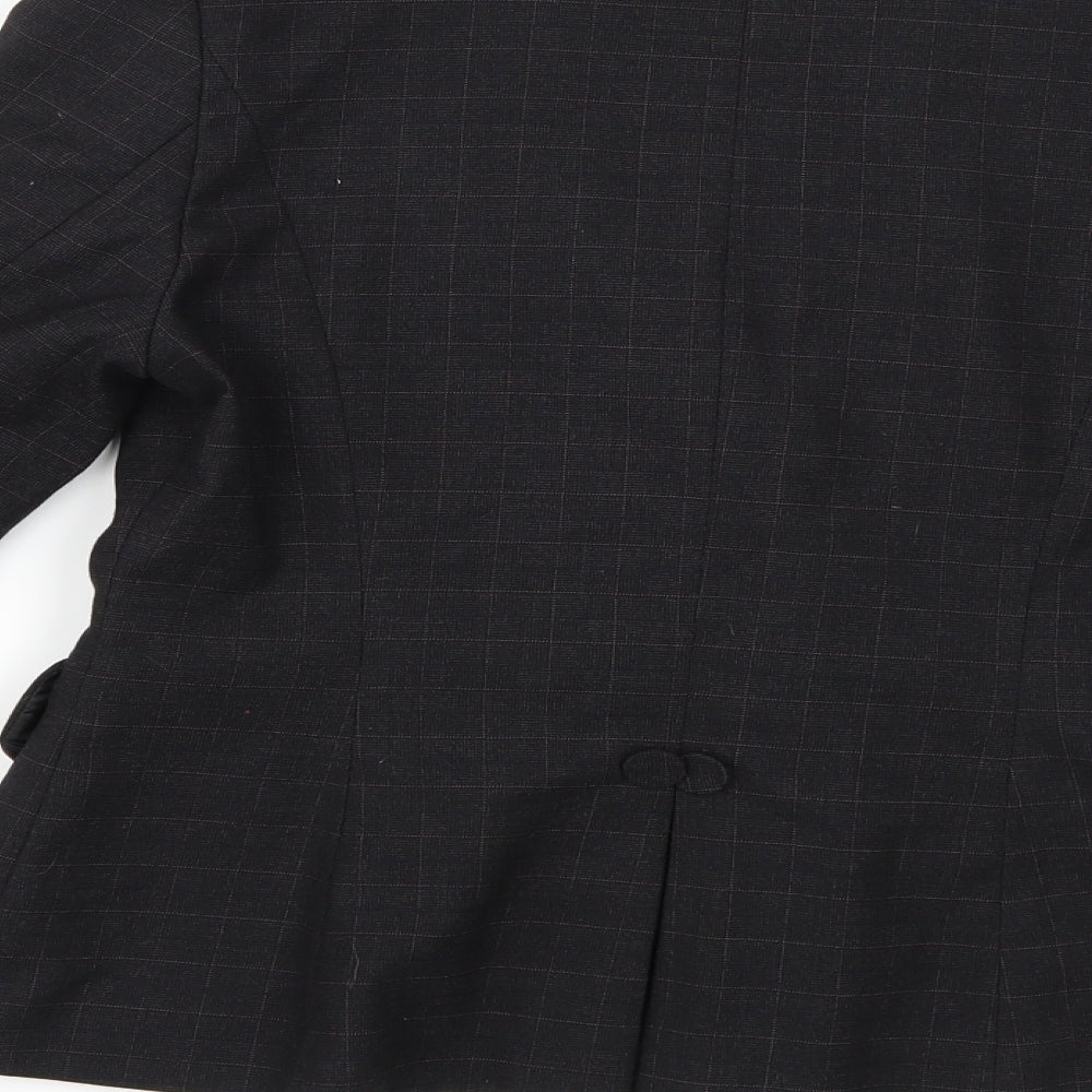NEXT Womens Black Check Rayon Jacket Blazer Size 8