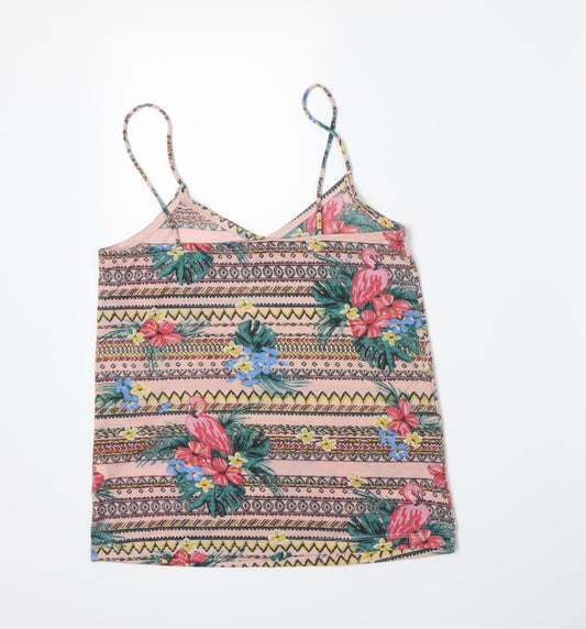 Primark Womens Pink Floral Camisole Tank Size 8