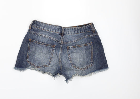 FOREVER 21 Womens Blue  Denim Hot Pants Shorts Size 24