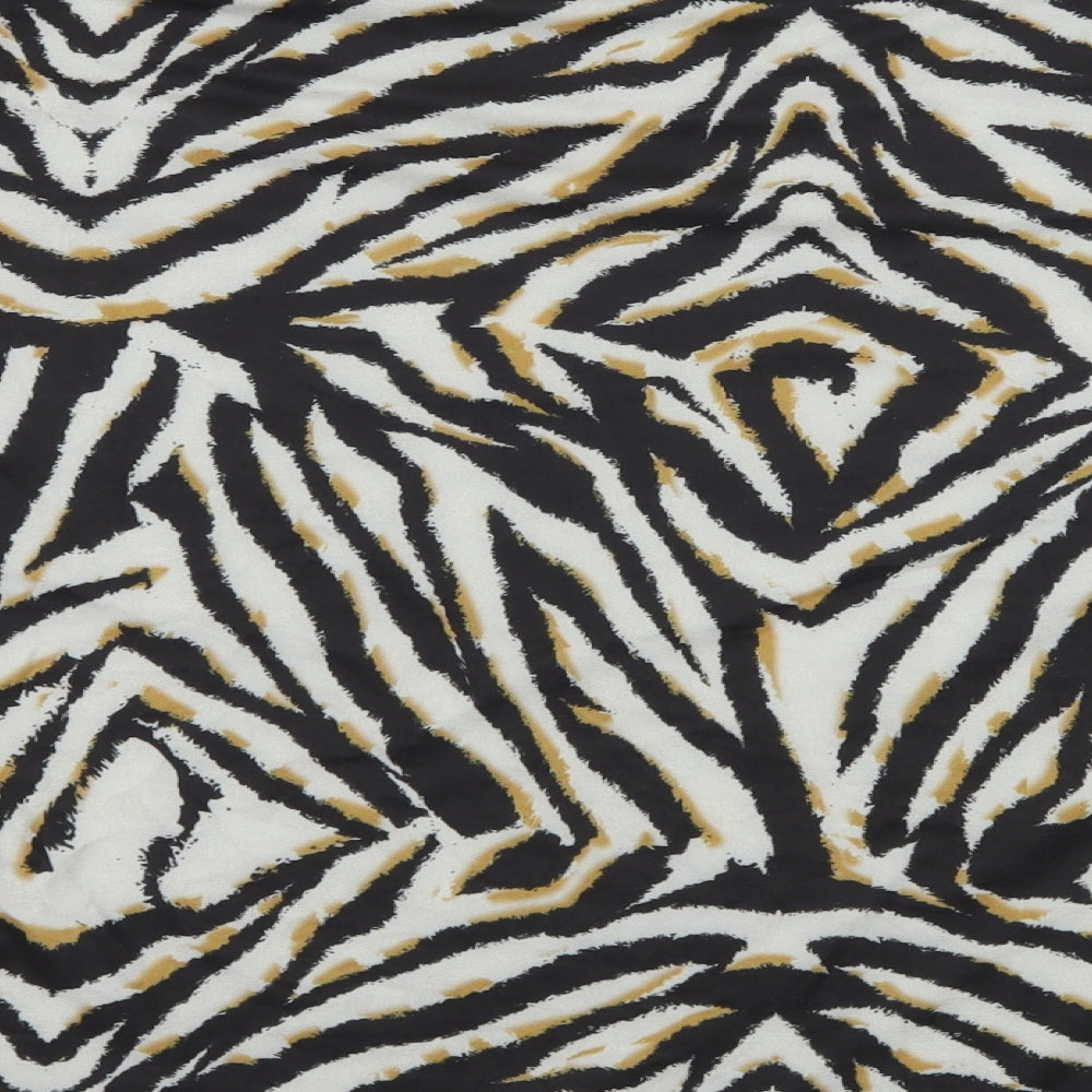 George Womens Grey Animal Print Jersey Basic T-Shirt Size M