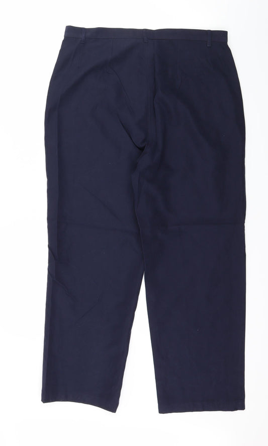 Preworn Womens Blue Trousers Size 16 L26 in