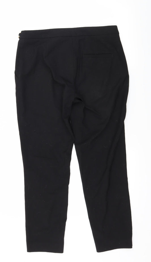 Womens UK Size 10 H&M Regular Fit Black Trousers