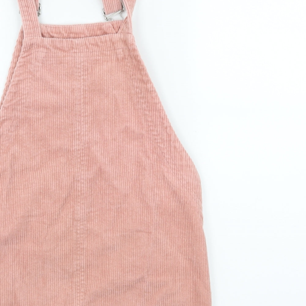 FOREVER 21 Womens Pink Corduroy Pinafore/Dungaree Dress Size S