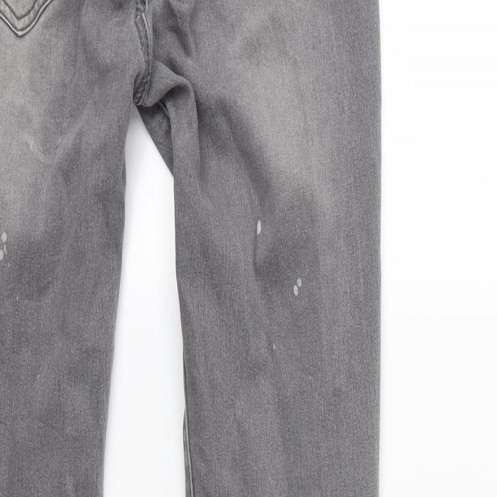 PRETTYLITTLETHING Womens Green Denim Skinny Jeans L26 in