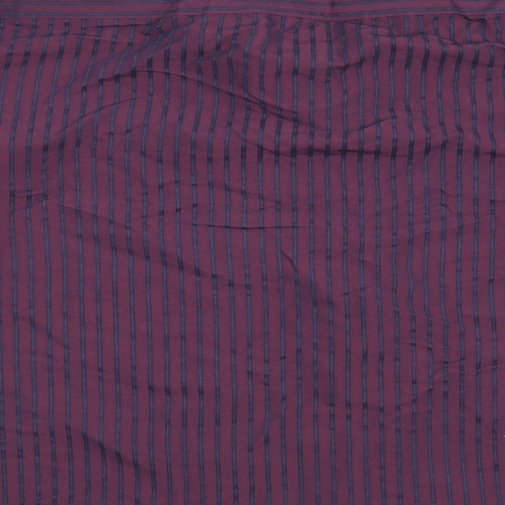 George Mens Purple Striped Button-Up Size L
