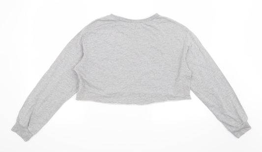 H&M Womens Grey Pullover Sweatshirt Size S - Power of Girls, New York