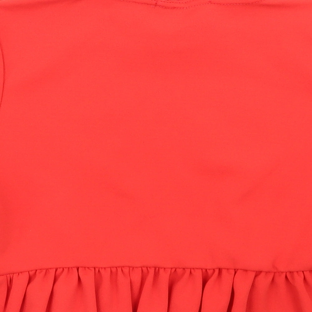 Cameo rose Womens Red Rayon Cropped T-Shirt Size 12