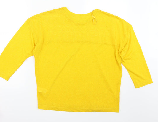 Falmer Heritage Womens Yellow Basic T-Shirt Size 14