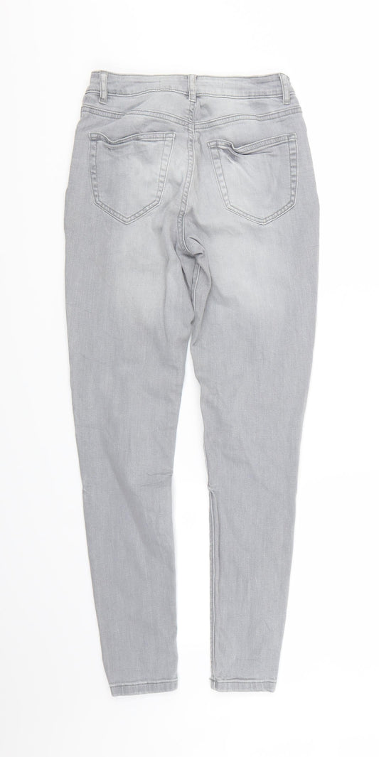 Denim Co Womens Grey Denim Skinny Jeans Size 8 L26 in