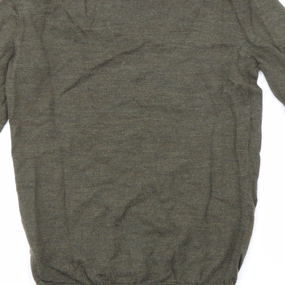 Topman Mens Green Knit Pullover Jumper Size 2XL