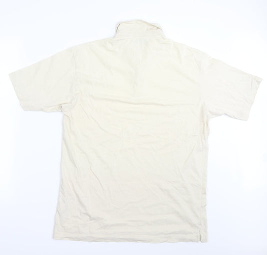 Marks and spencer Mens Yellow Striped Polo Size M