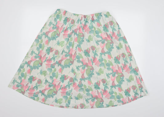 Preworn Womens Multicoloured Floral A-Line Skirt