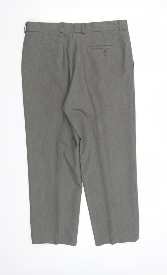 Marks and Spencer Mens Grey Rayon Trousers L26 in
