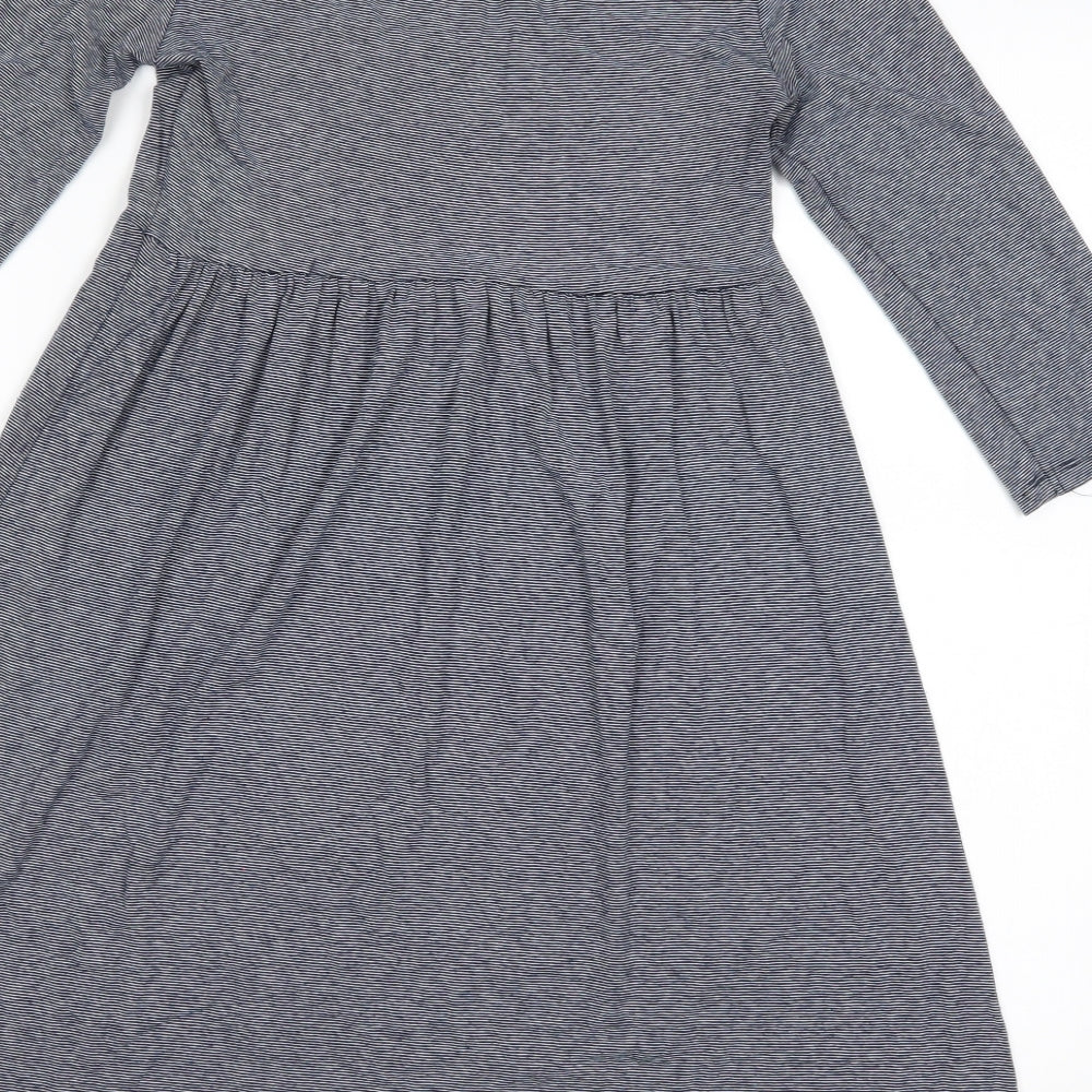 H&M Womens Blue Striped A-Line Size S