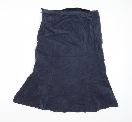 ROWLANDS Womens Blue Corduroy Swing Skirt