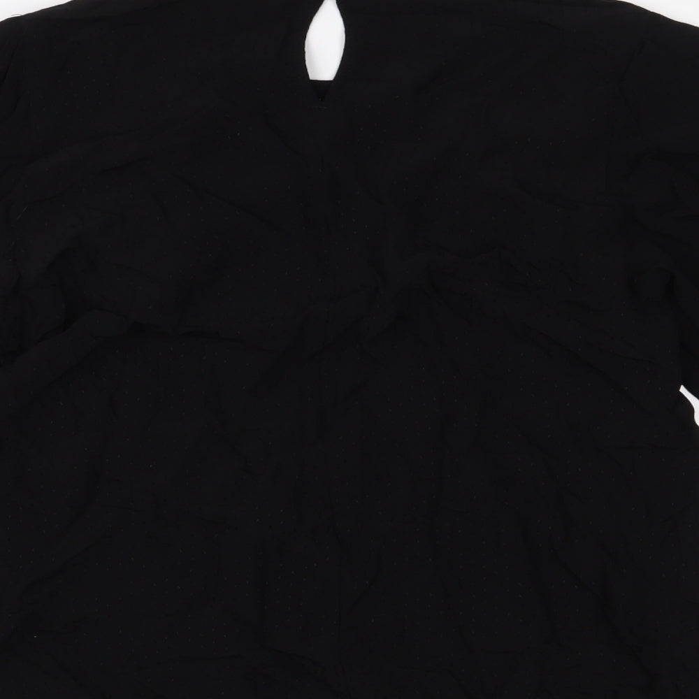 Womens UK Size 10 H&M Black Basic Blouse