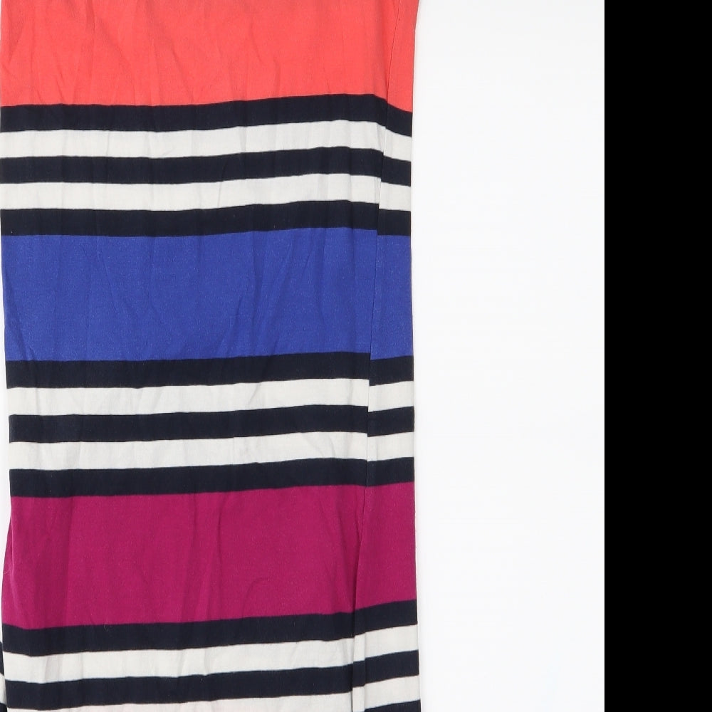 French Connection Womens Pink Striped A-Line Size 8