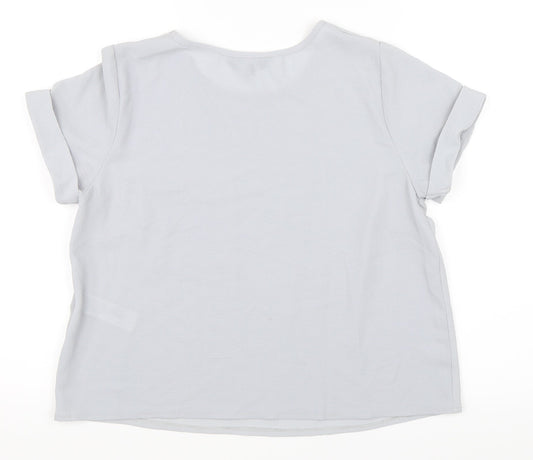 Newlook Womens Grey Basic Blouse Size 12