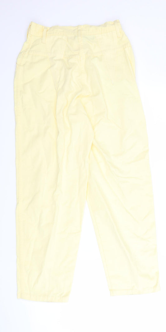 DASH Womens Yellow Trousers Size S L26 in