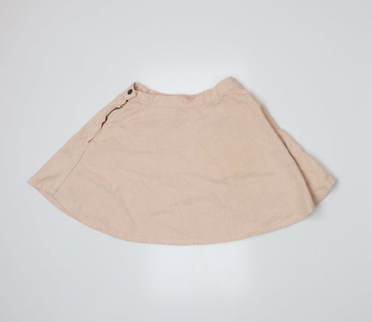 American Apparel Womens Pink  Corduroy A-Line Skirt Size S