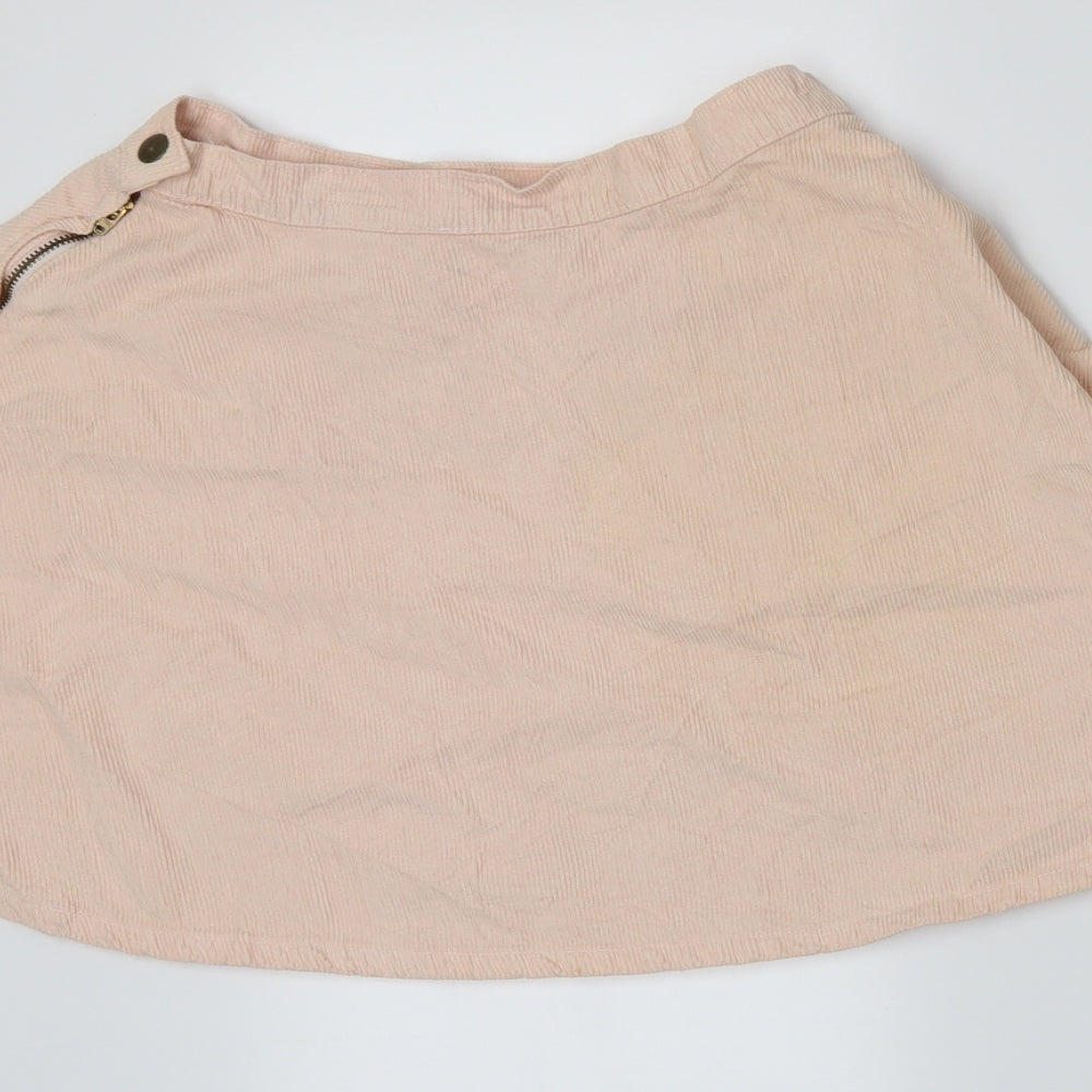 American Apparel Womens Pink Corduroy A-Line Skirt Size S